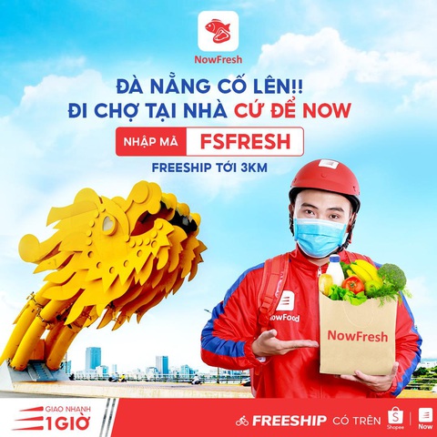 Đà Nẵng: Phát phiếu đi chợ, NOW triển khai đi chợ hộ miễn phí giao hàng đến 3km - Ảnh 1. Đà Nẵng: Phát phiếu đi chợ, NOW triển khai đi chợ hộ miễn phí giao hàng đến 3km - Ảnh 1.