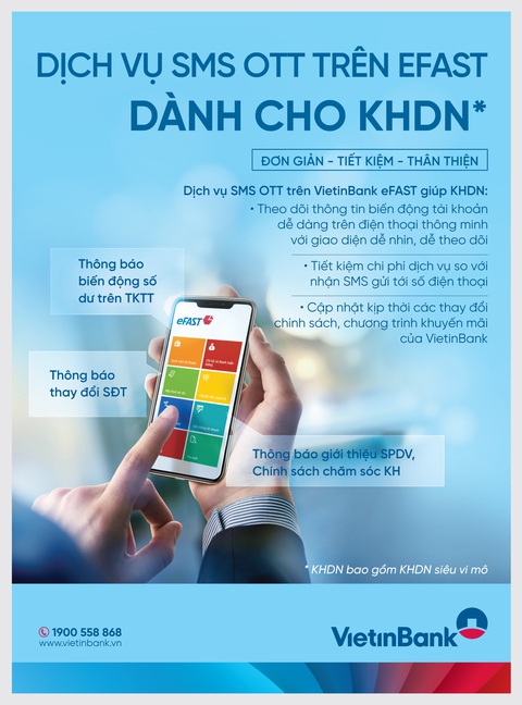 VietinBank triển khai dịch vụ nhận thông báo qua App VietinBank eFAST - Ảnh 1. VietinBank triển khai dịch vụ nhận thông báo qua App VietinBank eFAST - Ảnh 1.