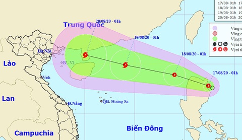 Rạng sáng 17-8, áp thấp nhiệt đới hướng vào Bắc Biển Đông, khả năng thành bão - Ảnh 1. Rạng sáng 17-8, áp thấp nhiệt đới hướng vào Bắc Biển Đông, khả năng thành bão - Ảnh 1.