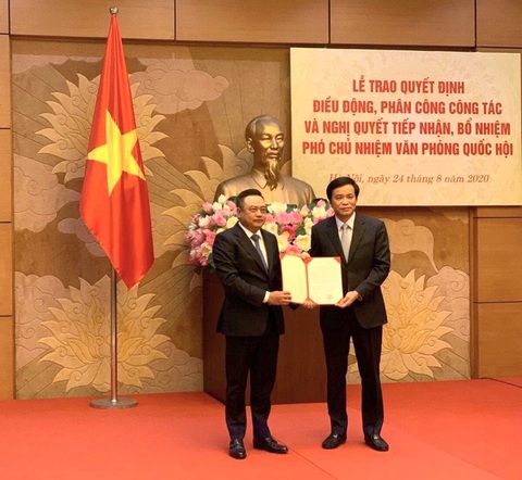 Điều động, bổ nhiệm chủ tịch Tập đoàn dầu khí làm phó chủ nhiệm Văn phòng Quốc hội - Ảnh 1. Điều động, bổ nhiệm chủ tịch Tập đoàn dầu khí làm phó chủ nhiệm Văn phòng Quốc hội - Ảnh 1.