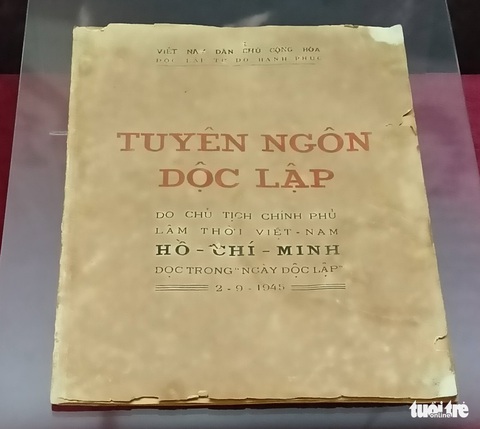 Xem những hiện vật gốc về Ngày Độc lập 2-9 - Ảnh 1. Xem những hiện vật gốc về Ngày Độc lập 2-9 - Ảnh 1.
