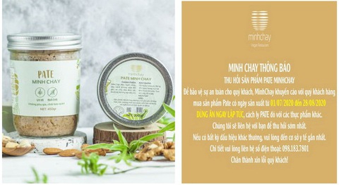 Hà Nội yêu cầu rà soát người ngộ độc do sản phẩm của Pate Minh Chay - Ảnh 1. Hà Nội yêu cầu rà soát người ngộ độc do sản phẩm của Pate Minh Chay - Ảnh 1.