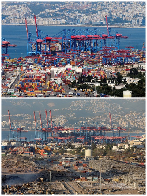 Khó ai nhận ra cảng Beirut trước và sau vụ nổ thảm khốc qua ảnh vệ tinh - Ảnh 3. Khó ai nhận ra cảng Beirut trước và sau vụ nổ thảm khốc qua ảnh vệ tinh - Ảnh 3.