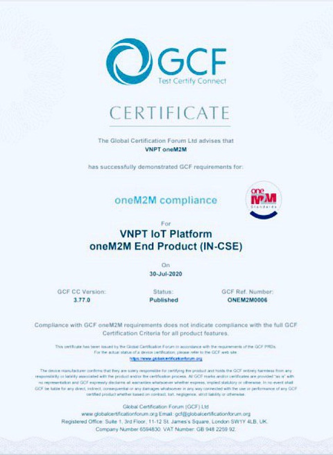 VNPT là đơn vị duy nhất tại Việt Nam đạt chứng chỉ quốc tế oneM2M - Ảnh 1. VNPT là đơn vị duy nhất tại Việt Nam đạt chứng chỉ quốc tế oneM2M - Ảnh 1.