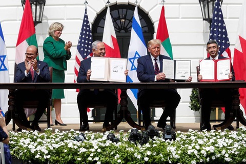 Ký thỏa thuận bình thường hóa quan hệ Israel - UAE - Bahrain tại Nhà Trắng - Ảnh 1. Ký thỏa thuận bình thường hóa quan hệ Israel - UAE - Bahrain tại Nhà Trắng - Ảnh 1.