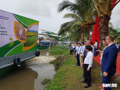 Xuất khẩu lô gạo thơm đầu tiên sang Châu Âu theo Hiệp định EVFTA - Ảnh 3. Xuất khẩu lô gạo thơm đầu tiên sang Châu Âu theo Hiệp định EVFTA - Ảnh 3.