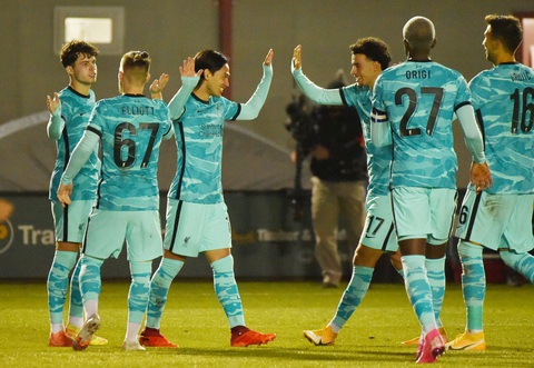 Vùi dập đối phương với 7 bàn thắng, Liverpool đi tiếp ở Cúp Liên đoàn Anh - Ảnh 1. Vùi dập đối phương với 7 bàn thắng, Liverpool đi tiếp ở Cúp Liên đoàn Anh - Ảnh 1.