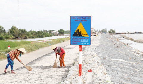 Dồn sức cứu đê biển Tây ở Cà Mau - Ảnh 4. Dồn sức cứu đê biển Tây ở Cà Mau - Ảnh 4.