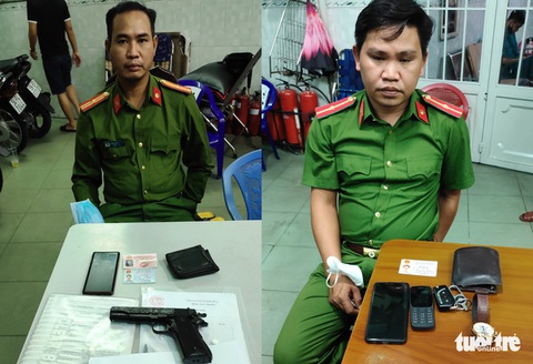 Phê chuẩn khởi tố, bắt tạm giam 2 kẻ giả sĩ quan công an đọc lệnh bắt người - Ảnh 1. Phê chuẩn khởi tố, bắt tạm giam 2 kẻ giả sĩ quan công an đọc lệnh bắt người - Ảnh 1.