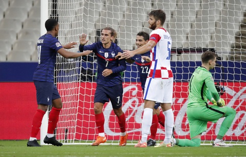 Pháp tái lập tỉ số trận chung kết World Cup 2018 trước Croatia - Ảnh 1. Pháp tái lập tỉ số trận chung kết World Cup 2018 trước Croatia - Ảnh 1.