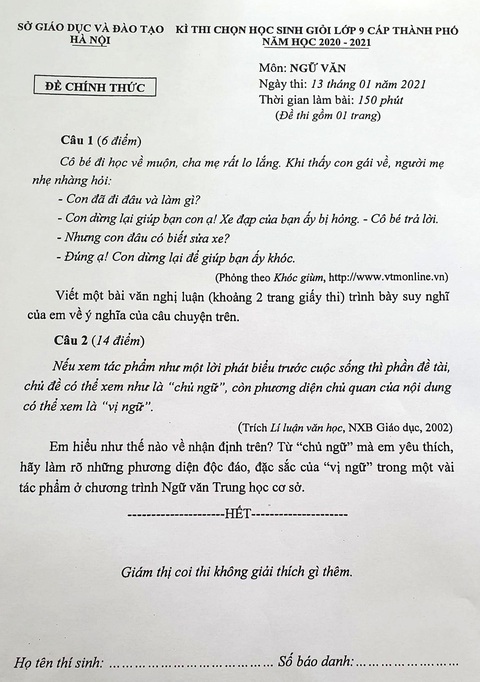 Đề đâu chỉ để thi - Ảnh 1. Đề đâu chỉ để thi - Ảnh 1.