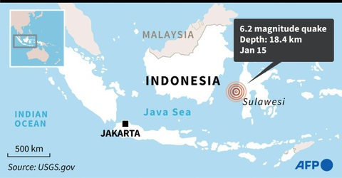 Động đất mạnh ở Indonesia, ít nhất 34 người chết, hơn 600 người bị thương - Ảnh 2. Động đất mạnh ở Indonesia, ít nhất 34 người chết, hơn 600 người bị thương - Ảnh 2.