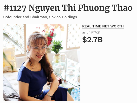 Chỉ hai tuần đầu năm, tài sản các tỉ phú đôla Việt Nam tăng vọt ra sao? - Ảnh 2. Chỉ hai tuần đầu năm, tài sản các tỉ phú đôla Việt Nam tăng vọt ra sao? - Ảnh 2.
