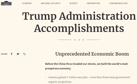 Nhà Trắng công bố 603 thành tựu của chính quyền ông Trump - Ảnh 1. Nhà Trắng công bố 603 thành tựu của chính quyền ông Trump - Ảnh 1.