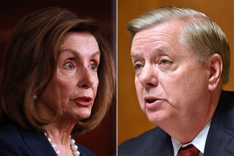 Bạo loạn điện Capitol: Thượng nghị sĩ Lindsey Graham đổ lỗi cho bà Pelosi - Ảnh 1. Bạo loạn điện Capitol: Thượng nghị sĩ Lindsey Graham đổ lỗi cho bà Pelosi - Ảnh 1.