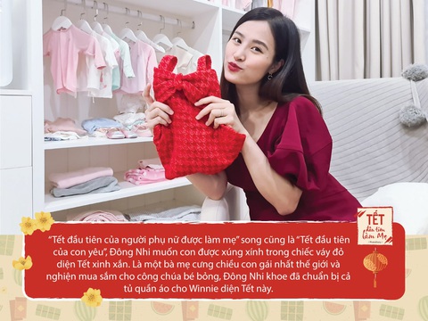 Tết đầu tiên làm mẹ ‘lạ lẫm’ tràn ngập yêu thương của Đông Nhi - Ảnh 2. Tết đầu tiên làm mẹ ‘lạ lẫm’ tràn ngập yêu thương của Đông Nhi - Ảnh 2.