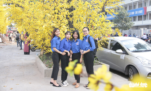 Lễ hội Tết Việt chưa bắt đầu, nhiều bạn gái đã xúng xính váy áo với đường mai - Ảnh 5. Lễ hội Tết Việt chưa bắt đầu, nhiều bạn gái đã xúng xính váy áo với đường mai - Ảnh 5.