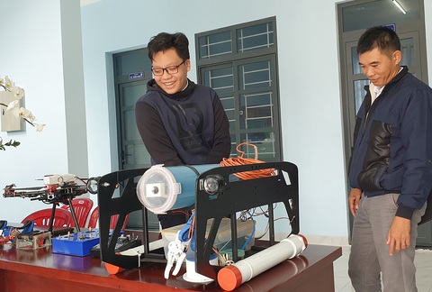 Học sinh làm robot nghiên cứu địa chất thủy văn - Ảnh 1. Học sinh làm robot nghiên cứu địa chất thủy văn - Ảnh 1.