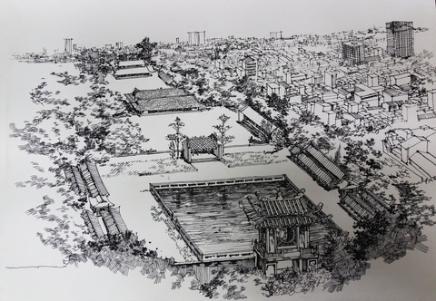 Khám phá Văn Miếu - Quốc Tử Giám qua những nét ký họa của người trẻ - Ảnh 7. Khám phá Văn Miếu - Quốc Tử Giám qua những nét ký họa của người trẻ - Ảnh 7.