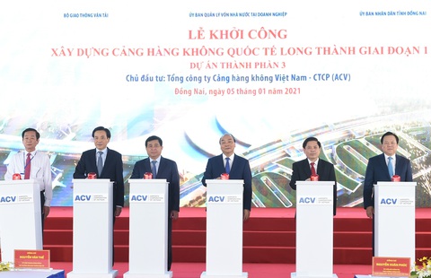 Thủ tướng bấm nút khởi công xây dựng sân bay Long Thành - Ảnh 1. Thủ tướng bấm nút khởi công xây dựng sân bay Long Thành - Ảnh 1.