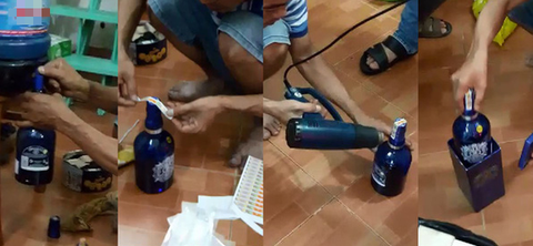 Cách biến 1 chai rượu ngoại thật thành 5 chai rượu giả - Ảnh 1. Cách biến 1 chai rượu ngoại thật thành 5 chai rượu giả - Ảnh 1.