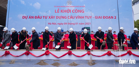 Hà Nội: Thông xe nút giao thông quan trọng phía Đông, khởi công cầu Vĩnh Tuy 2 - Ảnh 5. Hà Nội: Thông xe nút giao thông quan trọng phía Đông, khởi công cầu Vĩnh Tuy 2 - Ảnh 5.