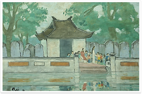 Ngắm Hà Nội đẹp tươi ngày giải phóng thủ đô trong tranh của nhiều danh họa - Ảnh 4. Ngắm Hà Nội đẹp tươi ngày giải phóng thủ đô trong tranh của nhiều danh họa - Ảnh 4.