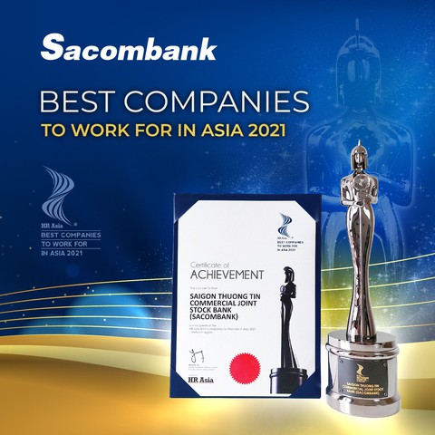 Sacombank đạt giải thưởng ‘Môi trường làm việc tốt nhất châu Á năm 2021’ - Ảnh 1. Sacombank đạt giải thưởng ‘Môi trường làm việc tốt nhất châu Á năm 2021’ - Ảnh 1.