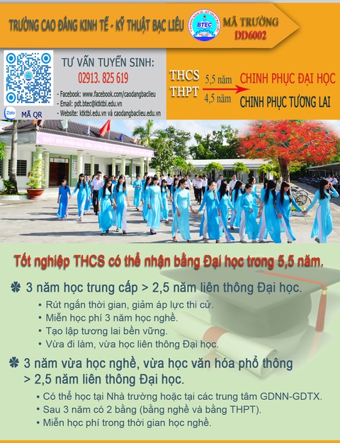 Trường cao đẳng tuyển sinh... đại học cho học sinh tốt nghiệp THCS - Ảnh 1. Trường cao đẳng tuyển sinh... đại học cho học sinh tốt nghiệp THCS - Ảnh 1.
