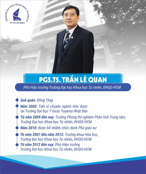 PGS.TS Trần Lê Quan làm hiệu trưởng ĐH Khoa học tự nhiên TP.HCM - Ảnh 1. PGS.TS Trần Lê Quan làm hiệu trưởng ĐH Khoa học tự nhiên TP.HCM - Ảnh 1.