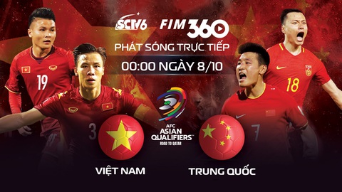 SCTV6 phát sóng trực tiếp trận Trung Quốc - Việt Nam thuộc Vòng loại 3 World Cup - Ảnh 1. SCTV6 phát sóng trực tiếp trận Trung Quốc - Việt Nam thuộc Vòng loại 3 World Cup - Ảnh 1.