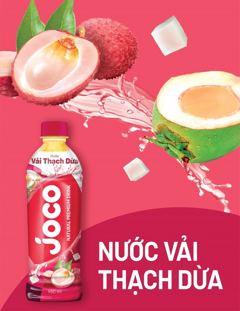 Nước trái cây JOCO ra mắt hương vị vải thạch dừa độc đáo - Ảnh 3. Nước trái cây JOCO ra mắt hương vị vải thạch dừa độc đáo - Ảnh 3.