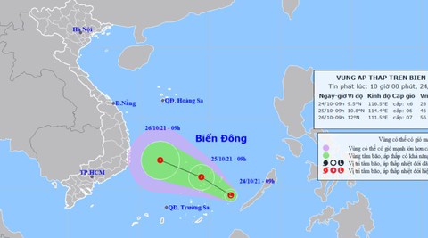 Thêm vùng áp thấp trên Biển Đông khả năng thành áp thấp nhiệt đới, hướng vào Nam Trung Bộ - Ảnh 1. Thêm vùng áp thấp trên Biển Đông khả năng thành áp thấp nhiệt đới, hướng vào Nam Trung Bộ - Ảnh 1.