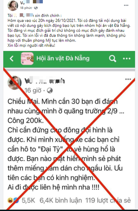 Đăng tin giả câu view để bán hàng online: ‘Cần 30 bạn đi đánh nhau…’ - Ảnh 1. Đăng tin giả câu view để bán hàng online: ‘Cần 30 bạn đi đánh nhau…’ - Ảnh 1.