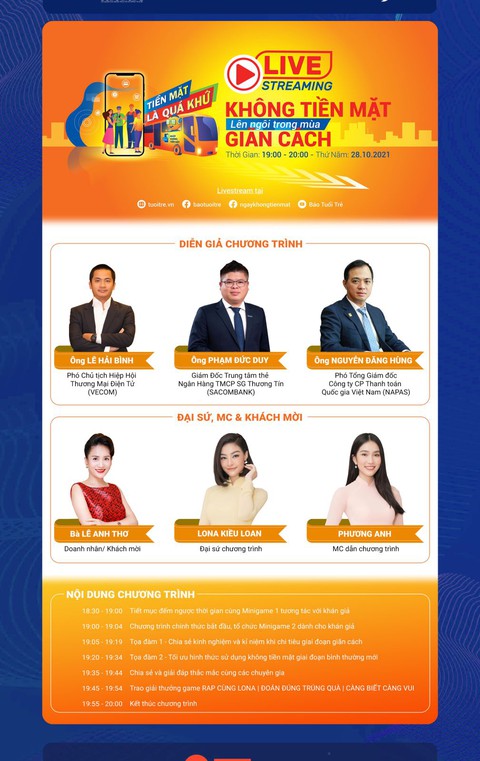 Đón xem livestream, nhận quà tặng không tiền mặt - Ảnh 2. Đón xem livestream, nhận quà tặng không tiền mặt - Ảnh 2.