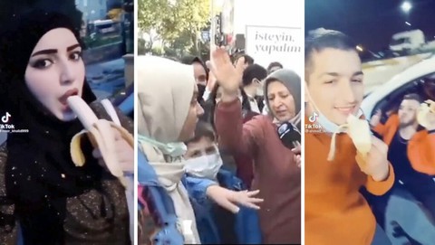 Đăng ảnh ăn chuối, nhóm người Syria bị Thổ Nhĩ Kỳ trục xuất - Ảnh 1. Đăng ảnh ăn chuối, nhóm người Syria bị Thổ Nhĩ Kỳ trục xuất - Ảnh 1.