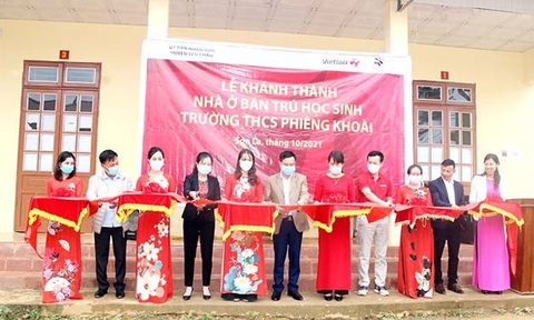 Vietlott cùng người trúng thưởng tặng nhà bán trú cho học sinh tỉnh Sơn La - Ảnh 1. Vietlott cùng người trúng thưởng tặng nhà bán trú cho học sinh tỉnh Sơn La - Ảnh 1.