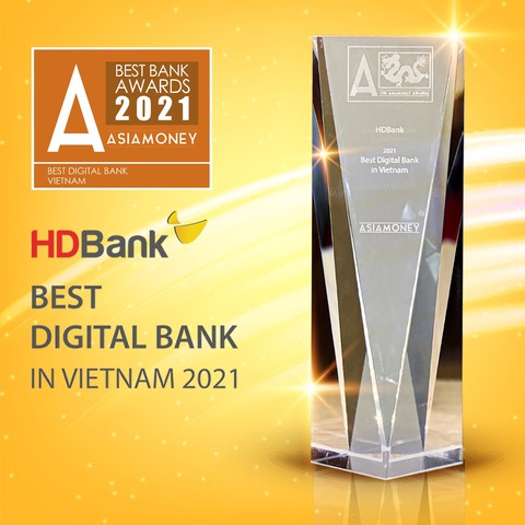 HDBank đạt giải thưởng Ngân hàng số tốt nhất Việt Nam 2021 - Ảnh 1. HDBank đạt giải thưởng Ngân hàng số tốt nhất Việt Nam 2021 - Ảnh 1.