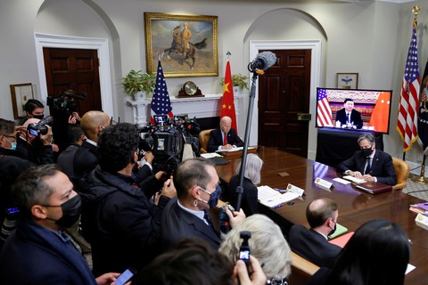 Thượng đỉnh trực tuyến giữa ông Biden và ông Tập bắt đầu, bàn nhiều vấn đề nhạy cảm - Ảnh 4. Thượng đỉnh trực tuyến giữa ông Biden và ông Tập bắt đầu, bàn nhiều vấn đề nhạy cảm - Ảnh 4.