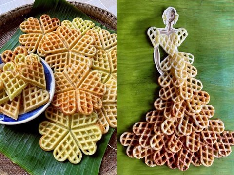 Bộ sưu tập thời trang làm từ bánh dân gian xác lập kỷ lục Việt Nam - Ảnh 13. Bộ sưu tập thời trang làm từ bánh dân gian xác lập kỷ lục Việt Nam - Ảnh 13.