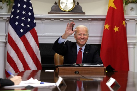 Thượng đỉnh trực tuyến giữa ông Biden và ông Tập bắt đầu, bàn nhiều vấn đề nhạy cảm - Ảnh 3. Thượng đỉnh trực tuyến giữa ông Biden và ông Tập bắt đầu, bàn nhiều vấn đề nhạy cảm - Ảnh 3.