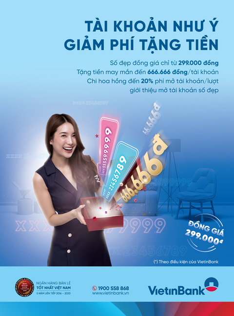 Tài khoản như ý - Giảm phí tặng tiền - Ảnh 1. Tài khoản như ý - Giảm phí tặng tiền - Ảnh 1.
