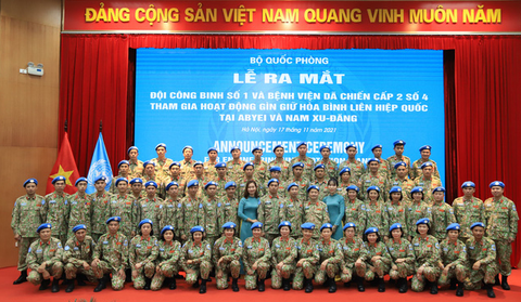 Việt Nam ra mắt đội Công binh đầu tiên đi gìn giữ hòa bình Liên Hiệp Quốc - Ảnh 1. Việt Nam ra mắt đội Công binh đầu tiên đi gìn giữ hòa bình Liên Hiệp Quốc - Ảnh 1.