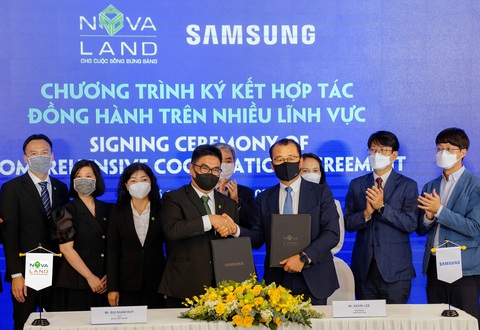 Novaland và Samsung ký kết hợp tác, đồng hành lâu dài trên nhiều lĩnh vực - Ảnh 1. Novaland và Samsung ký kết hợp tác, đồng hành lâu dài trên nhiều lĩnh vực - Ảnh 1.