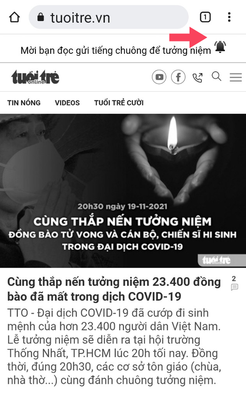 Mời bạn đọc gửi tiếng chuông tưởng niệm đồng bào mất vì COVID-19 - Ảnh 2. Mời bạn đọc gửi tiếng chuông tưởng niệm đồng bào mất vì COVID-19 - Ảnh 2.