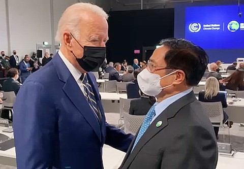 Thủ tướng gặp Tổng thống Biden và lãnh đạo Hàn Quốc, Thái Lan bên lề COP26 - Ảnh 1. Thủ tướng gặp Tổng thống Biden và lãnh đạo Hàn Quốc, Thái Lan bên lề COP26 - Ảnh 1.