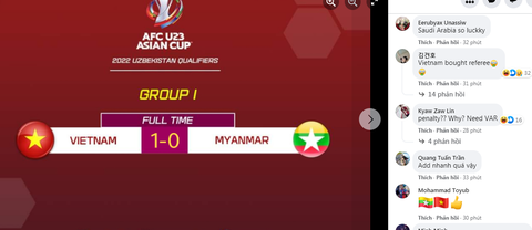 Thua U23 Việt Nam, cổ động viên Myanmar hỏi VAR ở đâu? - Ảnh 1. Thua U23 Việt Nam, cổ động viên Myanmar hỏi VAR ở đâu? - Ảnh 1.