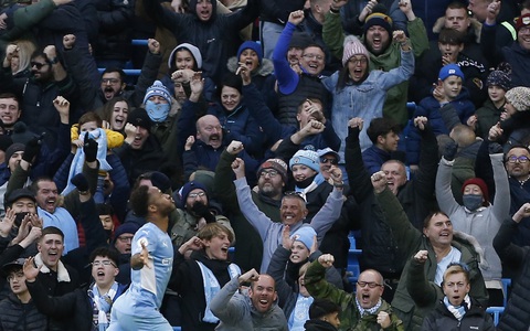 Thắng đậm Everton, Man City trở lại ngôi nhì bảng - Ảnh 1. Thắng đậm Everton, Man City trở lại ngôi nhì bảng - Ảnh 1.