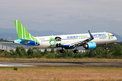 Bamboo Airways tiếp tục bay đúng giờ nhất trong 10 tháng năm 2021 - Ảnh 1. Bamboo Airways tiếp tục bay đúng giờ nhất trong 10 tháng năm 2021 - Ảnh 1.