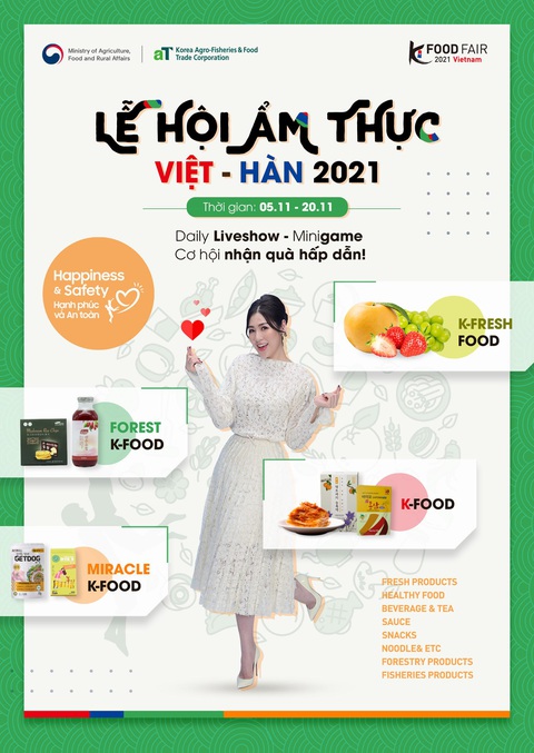 Trải nghiệm các sản phẩm nông nghiệp khác nhau của Hàn Quốc tại Hội chợ K-food - Ảnh 1. Trải nghiệm các sản phẩm nông nghiệp khác nhau của Hàn Quốc tại Hội chợ K-food - Ảnh 1.